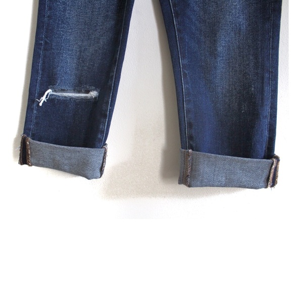 NWOT Flying Monkey High Rise Ripped Cropped Skinny Jeans 26 2 - Picture 6 of 10